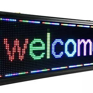 Led Sign Programmable Scrolling Sign Color Sign for Window Advertising ...