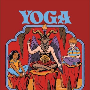 Yoga For Beginners on a 2.5x3.5 Refrigerator Magnet with Glossy Finish and Metal Construction.A Yoga Gift For Him or Her.