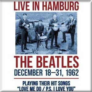 Affiche de concert beatles Hamburg 1962 sur un aimant métallique de 3 « x3 ».Décoration parfaite pour le réfrigérateur ou toute surface métallique.Cadeau pour lui ou elle.