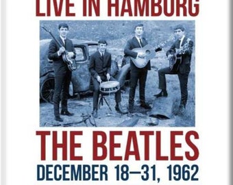 Beatles Hamburg 1962 Konzert Poster auf einem 3 "x3" Metallmagnet.Perfekte Dekoration für den Kühlschrank oder jede Metalloberfläche.Geschenk für Sie oder Ihn.