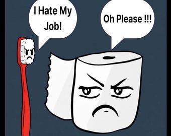 I Hate My Job,Oh Please. All on a 2.5” Square Metal Refrigerator Magnet.