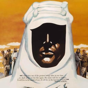 Lawrence of Arabia on a 11”x17” Unframed Movie Poster.Printed on Heavy Card Stock.A Great Addition To Your Man Cave.