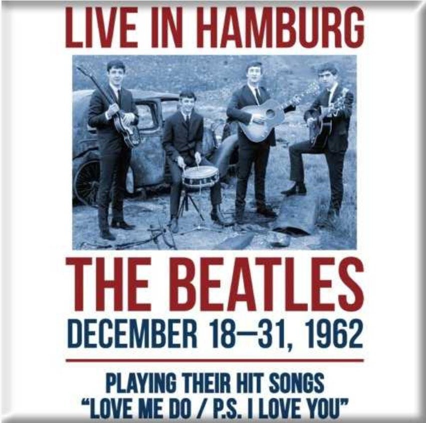 大人上品なおすすめコーデ Beatles Magnet Metal 3”x3” a on Poster Concert 1962 Hamburg ミュージシャン