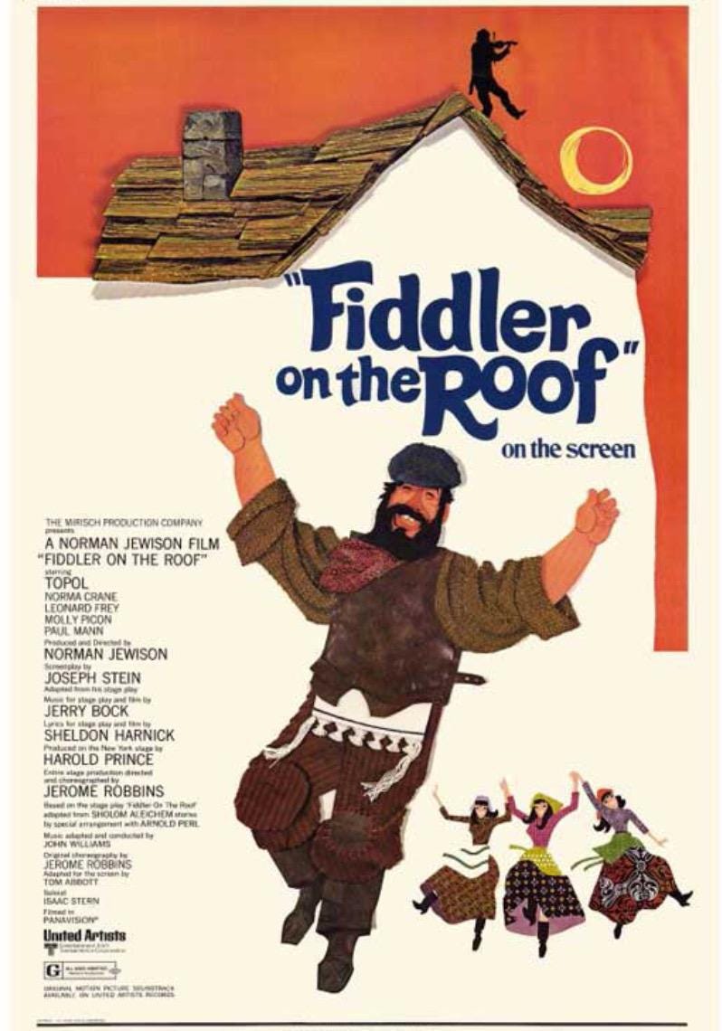 Fiddler On The Roof on a 11”x17” Unframed Movie Poster.Printed on Heavy Card Stock.A Great Addition To Your Man Cave.