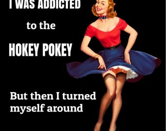 Hokey Pokey Magnet: Funny Refrigerator Magnet, 2.5" Square Metal