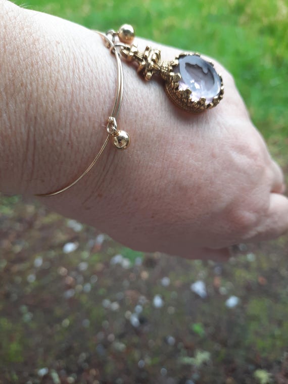 PURPLE CARVED CRYSTAL Bracelet - image 6