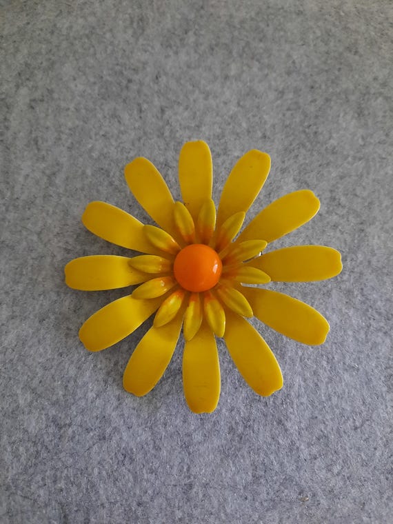 Enamel Flower Brooch Flower Power