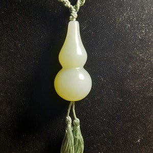 Vintage Chinese Jade Double Gourd Necklace Fashion Best Gift