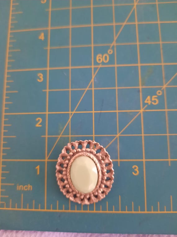 Carolyn Pollack Unsigned Oval Insert Stone Brooch… - image 5