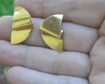 Monet "Large Golden Satellites" Earrings