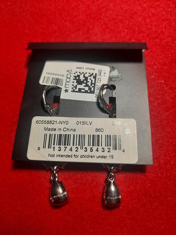 Givenchy Silver Tone Blue Linear Drop Earrings/ L… - image 2