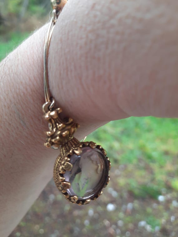 PURPLE CARVED CRYSTAL Bracelet - image 5