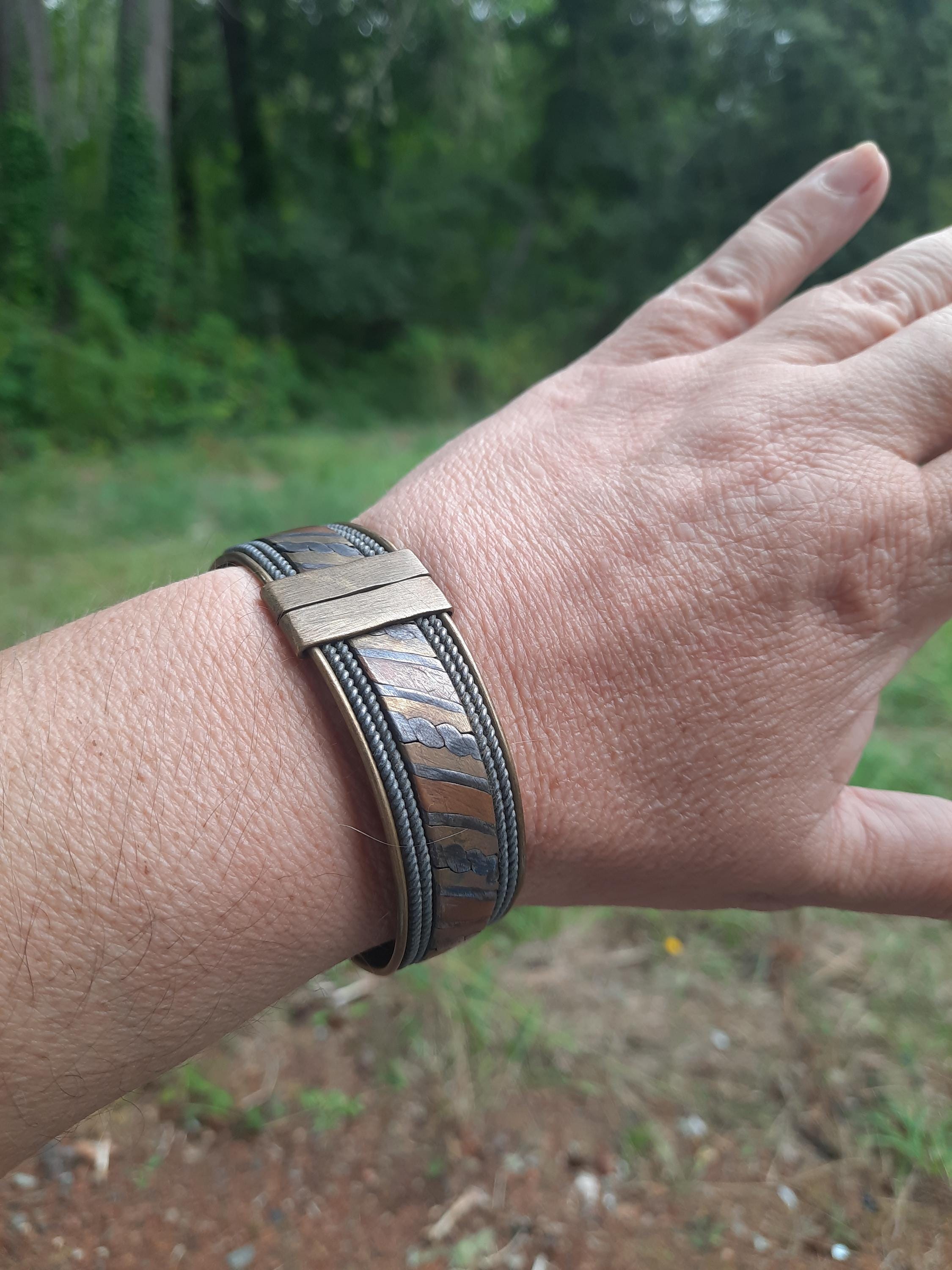 Vintage Mexican Bracelet レアデザイン ゴールデンサイズ Mexican Bracelets | Handmade Woven Pulsera - 14K Gold Plated San