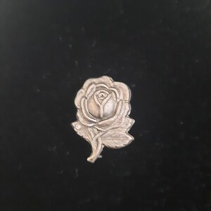 Vintage G. Frosi Milano Signed Silver Repousse Rose Brooch Pin Pretty Fashion Best Gift