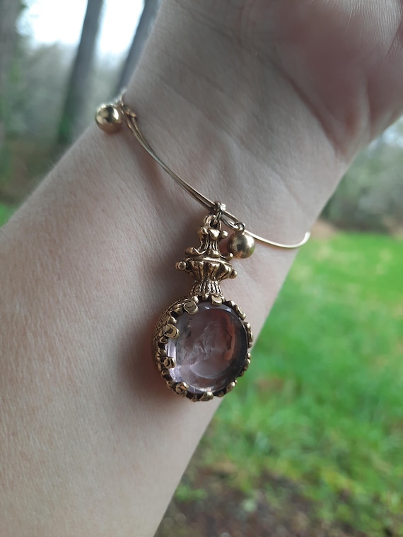 PURPLE CARVED CRYSTAL Bracelet - image 1