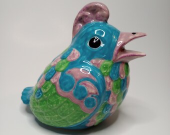 Ceramic Quail Bank - Finished or Ready to Paint Unfinished Craft Party Gift Paintable DIY Bird Animal Piggy Bank