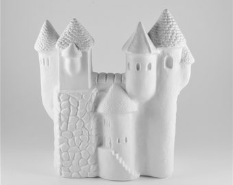 Ceramic Castle- Ready to Paint Craft Party Gift Paintable DIY