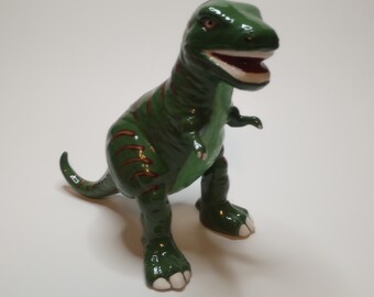 Ceramic T-Rex - Ready to Paint Unfinished or Finished Craft Party Gift Paintable DIY Dinosaur Dino