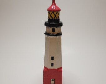 Ceramic Lighthouse- Ready to Paint Unfinished or Finished Craft Party Gift Paintable DIY Ocean Coast