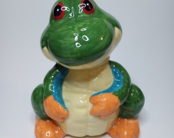 Ceramic Frog Bank - Finished or Ready to Paint Unfinished Craft Party Gift Paintable DIY Animal Piggy Large Bank
