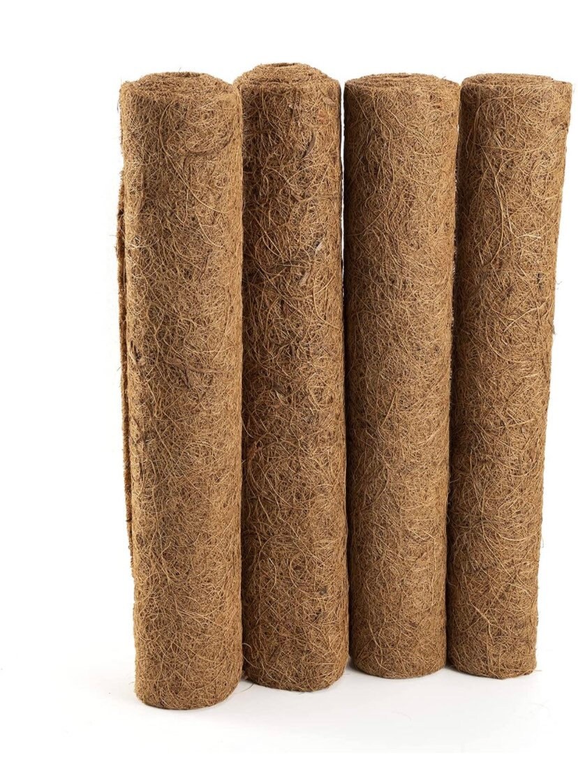 4 Rolls Coconut Coir Liner Sheet Coco Plant Fiber Roll, Coconut Palm Mat, Coconut Fiber