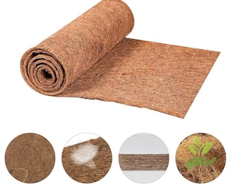 4 Rolls Coconut Coir Liner Sheet Coco Plant Fiber Roll, Coconut Palm Mat, Coconut Fiber, Gardening, 16x40inch (16x40 inch)