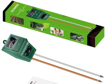Soil pH Meter, MS02 3-in-1 Soil Moisture/Light/pH Tester Gardening Tool Kits for Plant Care, Great for Garden, Lawn, Farm, Indoor & Outdoors