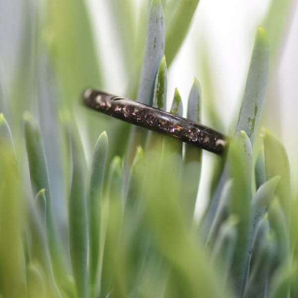 Cremation Keepsake Ring -  Stainless Steel, Silver or Ceramic ashes ring, 3mm wide DANITY band. Pet ashes MEMORIAL ring +ENGRAVING