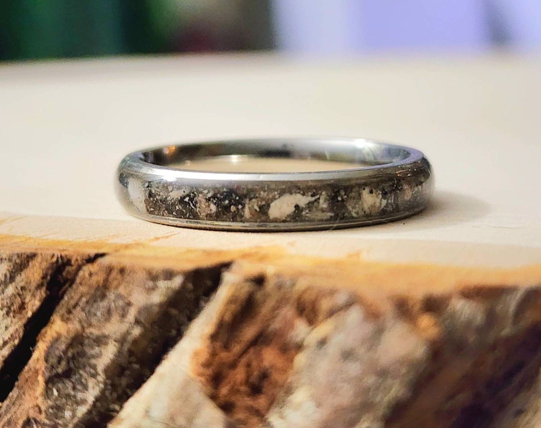 Cremation Keepsake Ring Dainty Pet Ashes Ring Sterling Etsy
