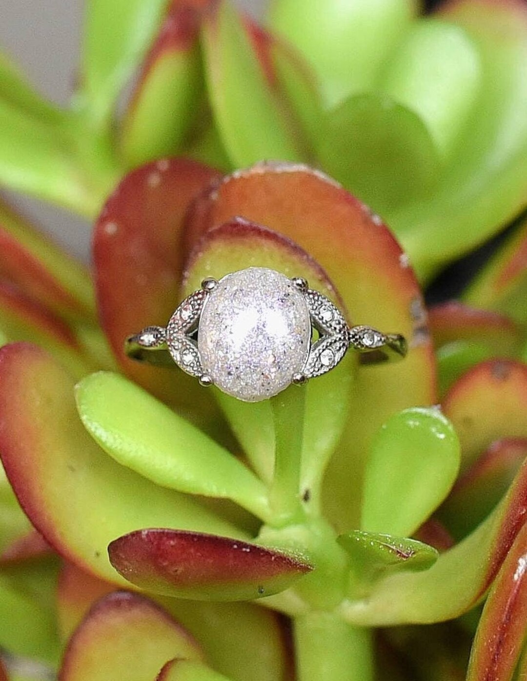 Cremation Memorial Keepsake Ring STAINLESS STEEL With Large Etsy