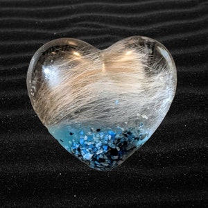 Pet Cremation Keepsake: Resin Heart or Paw Memorial with Ashes