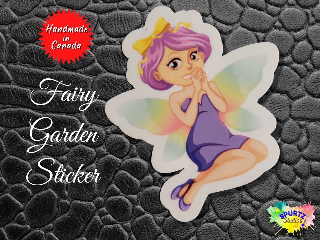 Laminatd Fairy Sticker. Cute Weatherproof Fairy Sticker for All Your ...