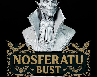 Nosferatu Vampire Büste, Gothic Horror Statue, 20 cm 3D gedruckte Monster Schreibtisch Dekoration