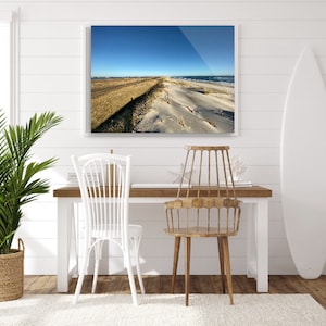 Coastal Acrylic Beach Printed Photograph New York Long Island Jones Beach Hamptons Acrylic Print Sunlight Ocean Sand Dunes