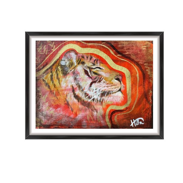 Huge Tiger Wall Art Etsy