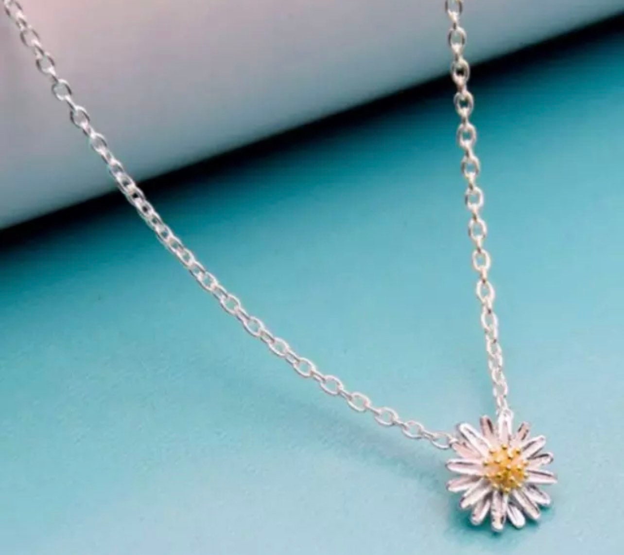 ZXCK Collier del Fiore della Margherita del pavimentazione Originale con Collana di Cristallo per la Collana in Argento Sterling 925 Donne Regalo di Nozze Day Gioielli Pandora Pandora-Default