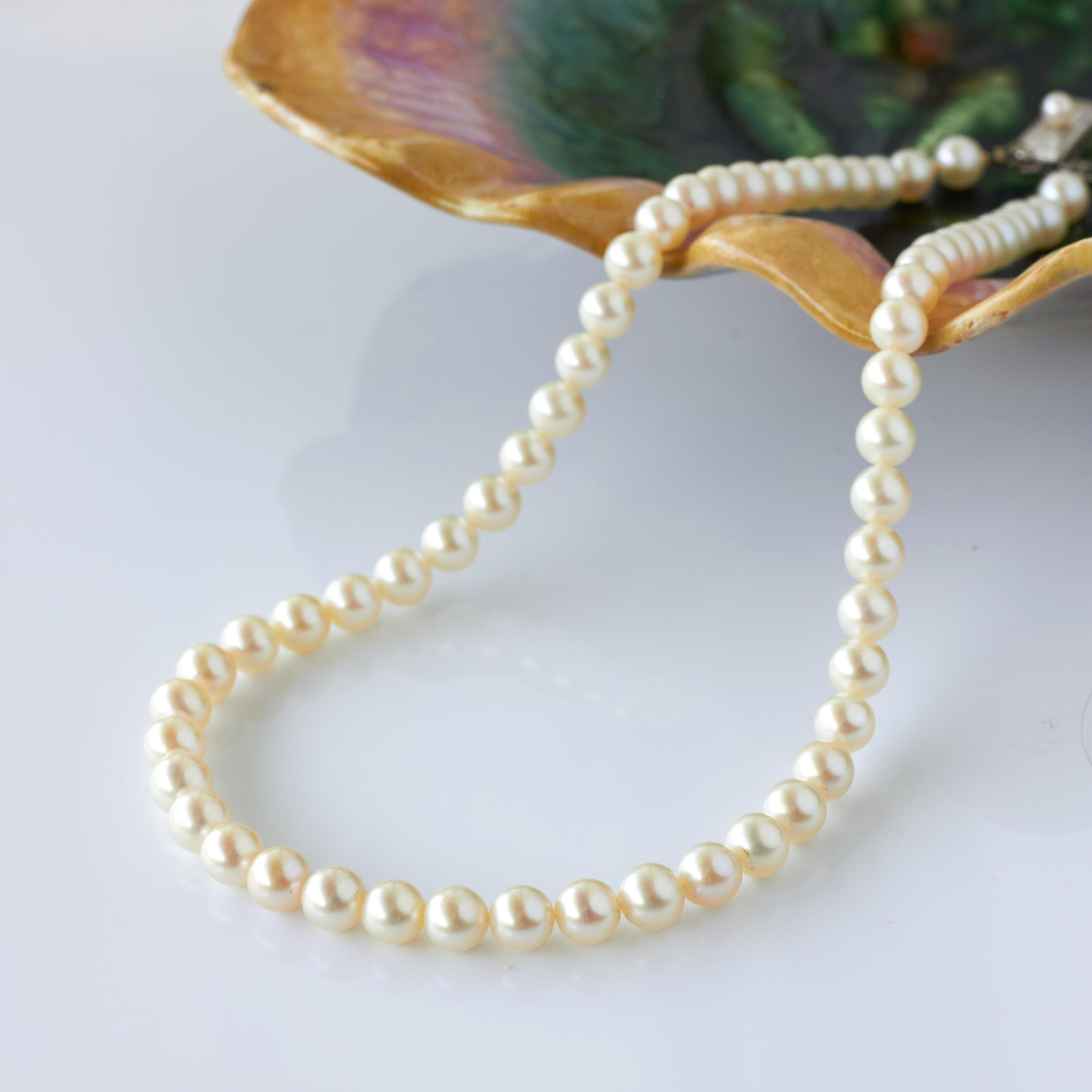 Vintage Mikimoto Pearl Necklaces - Etsy