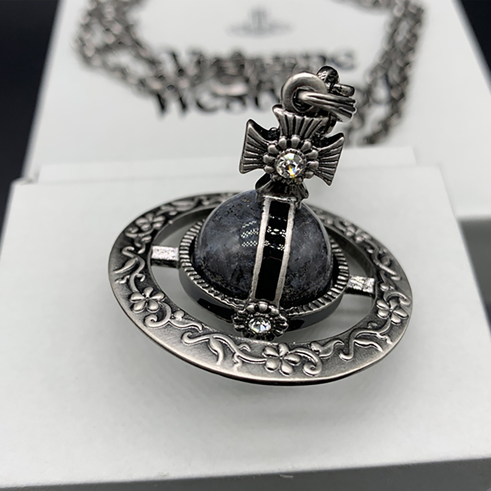 Saturn Necklace Planet Orb Necklace 