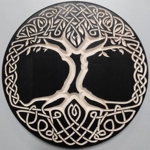Tree of Life, Yggdrasil, Celtic Knot Engraving, Celtic Wall Art, Wood Decor