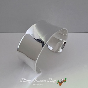 Silver Polished Silver Cuff Bracelet, Stunning Jewelry For Your Collection. Woman’s Bracelet.