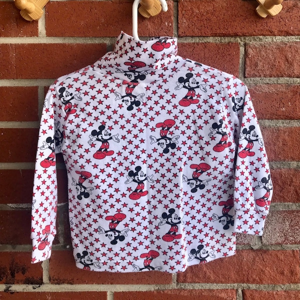 Mickey Mouse and Star Pattern Turtleneck Size 12M