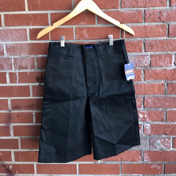 Vintage Dickies Original Worker Shorts / Deadstock / Black / Khaki / Youth / Mens / Multi-use Pockets Size 28 Waist