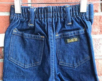 Vintage Kids Dark Denim Straight Leg Jeans by Klondike Eaton's New Old Stock