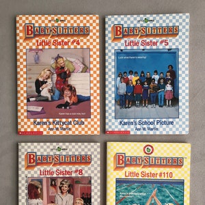 Vintage Babysitters Club Kapitelbücher - Little Sister Series 4er-Set, Bücher # 4, 5, 8, 110 Kapitelbücher für Frühleser von Ann M. Martin