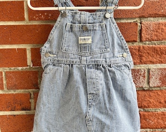 Gonna a righe Oshkosh per bambini, modello Railroad, blu e bianca, con tasche