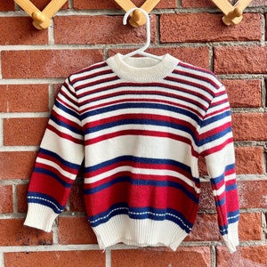 Vintage Kids Striped Sweater - Retro Striped Kids Sweater - Vintage Kids Clothes