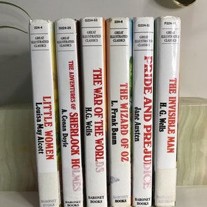 Grandi classici illustrati, copertina rigida, Baronet Books, storie classiche, storie per bambini, collezione di libri vintage per bambini