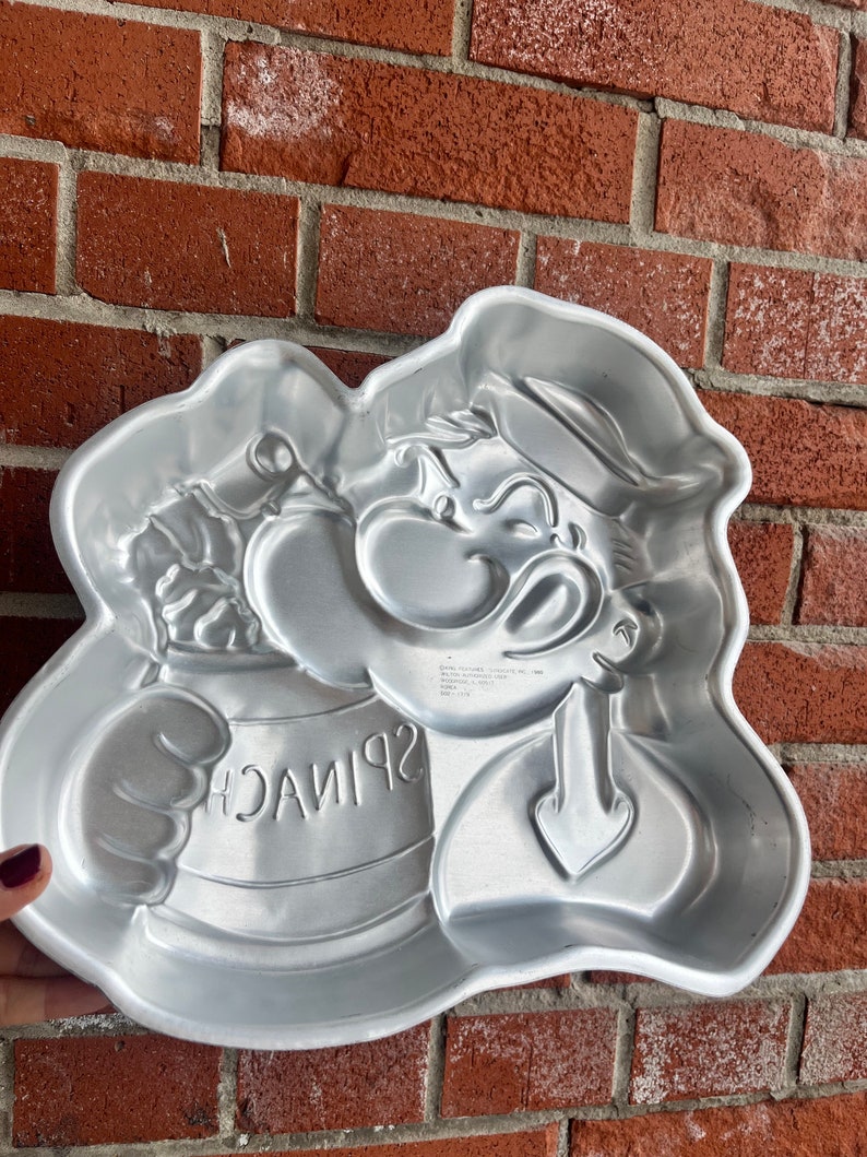 1980 Popeye Alluminum Cake Pan Vintage Wilton Cake Pan Vintage Birthday Cake Pan image 2