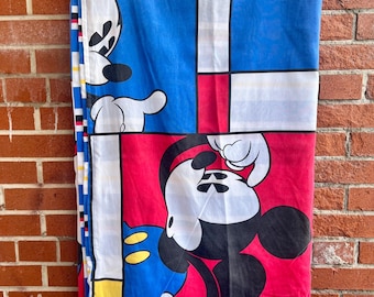 Funda nórdica con diseño de Mickey Mouse de Disney y bloques de color, tamaño king, cierre de cremallera