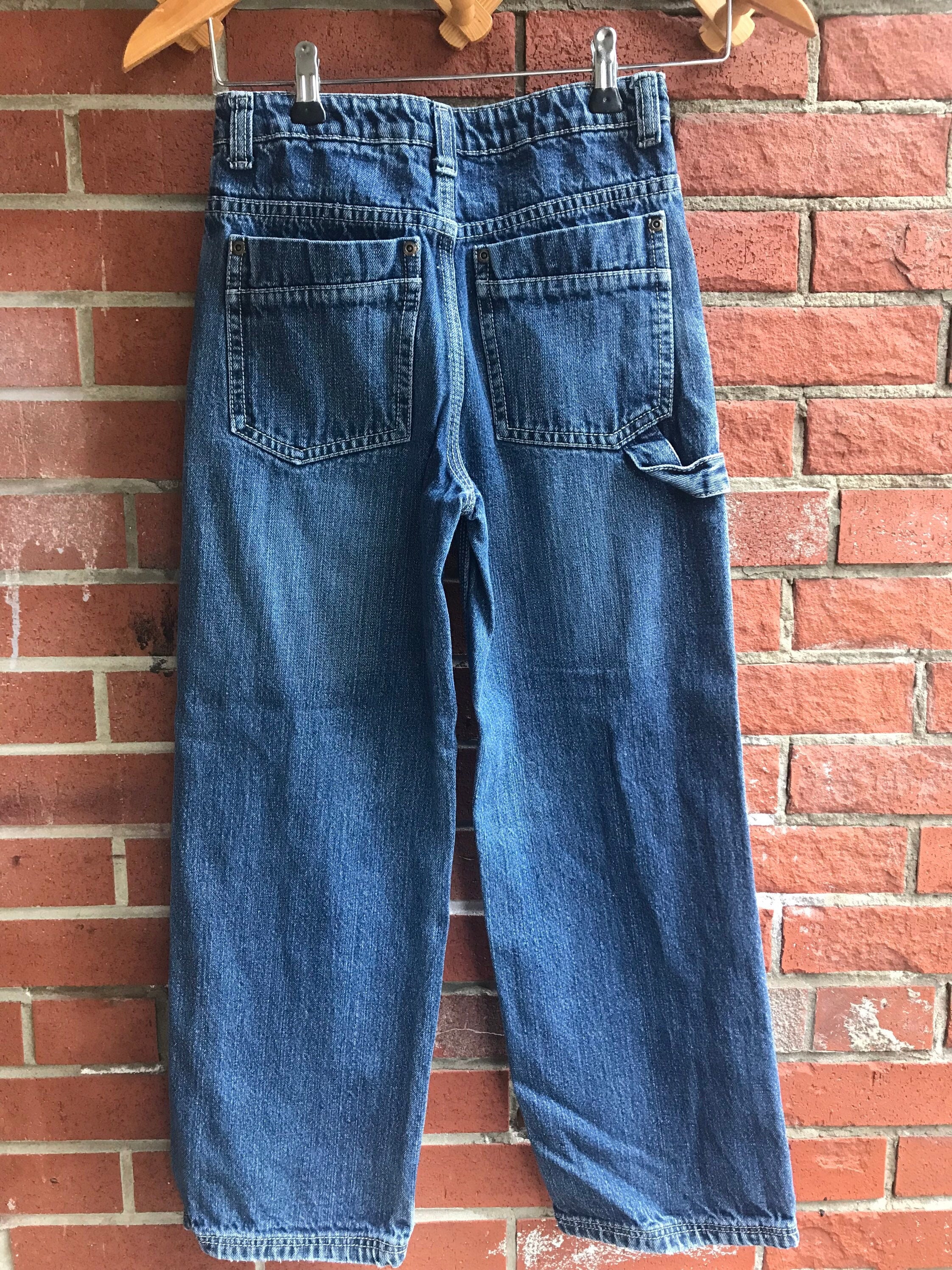 Vintage Tommy Hilfiger Carpenter Jeans Women 12 Mid Wash Baggy Logo Loop  32x31